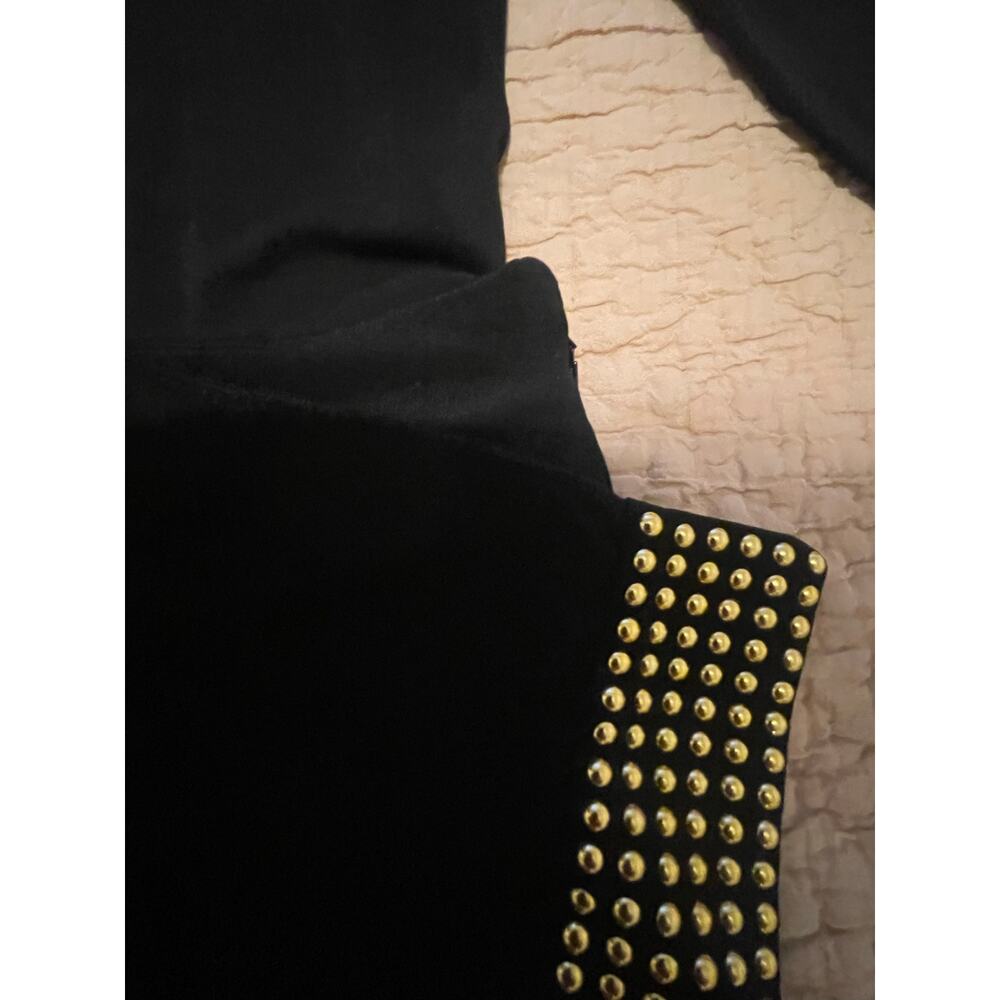 Roberto Cavalli Studded Mini Dress in Black with Gold Studs NWT - Picture 5 of 16